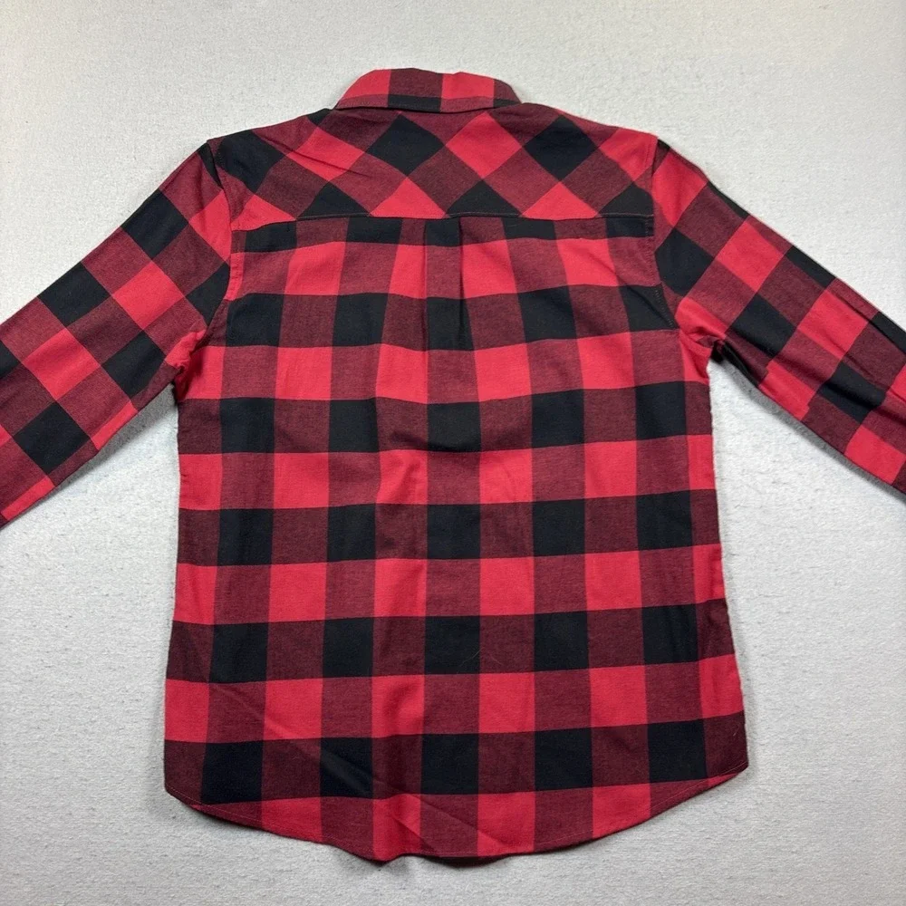 Eddie Bauer Buffalo Plaid Red Check Classic Fit Button Up Top Women Size M NWT - Picture 9 of 9
